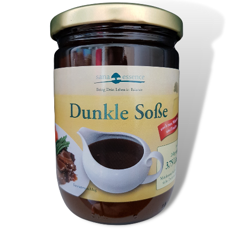 Dunkle vegane Soße (rein pflanzlich) Braune Bratensoße