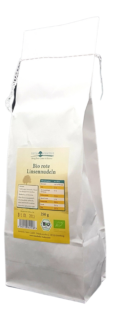 Sana Essence Bio Rote Linsennudeln (Spiralen) Linsenfussili