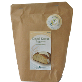 Bio Dinkel-Kamut Baguette-Backmischung Dinkel-Kamut-Backmischung