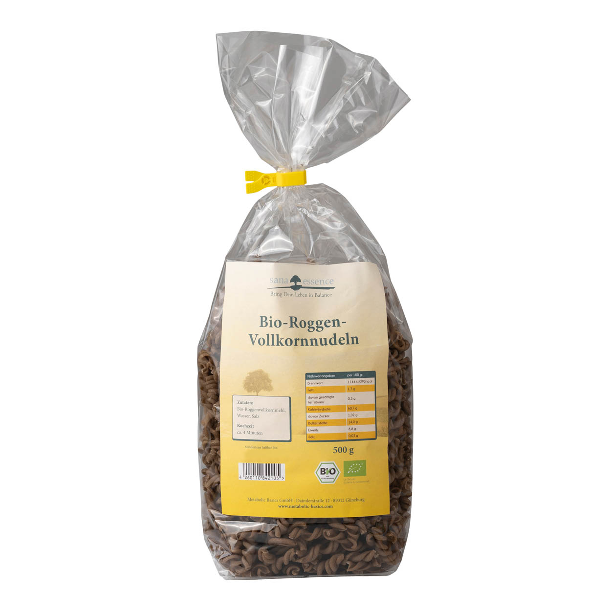 Roggen-Vollkornnudeln - Bio - von Sana Essence Roggenvollkornnudeln