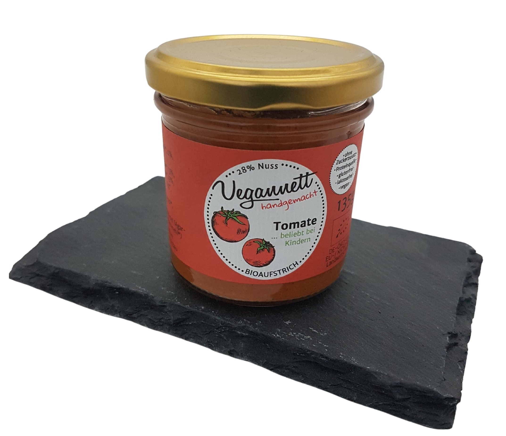 Vegannett - Tomate mit 28% Nussmus, 135 g Vegannett Tomaten Frontbild