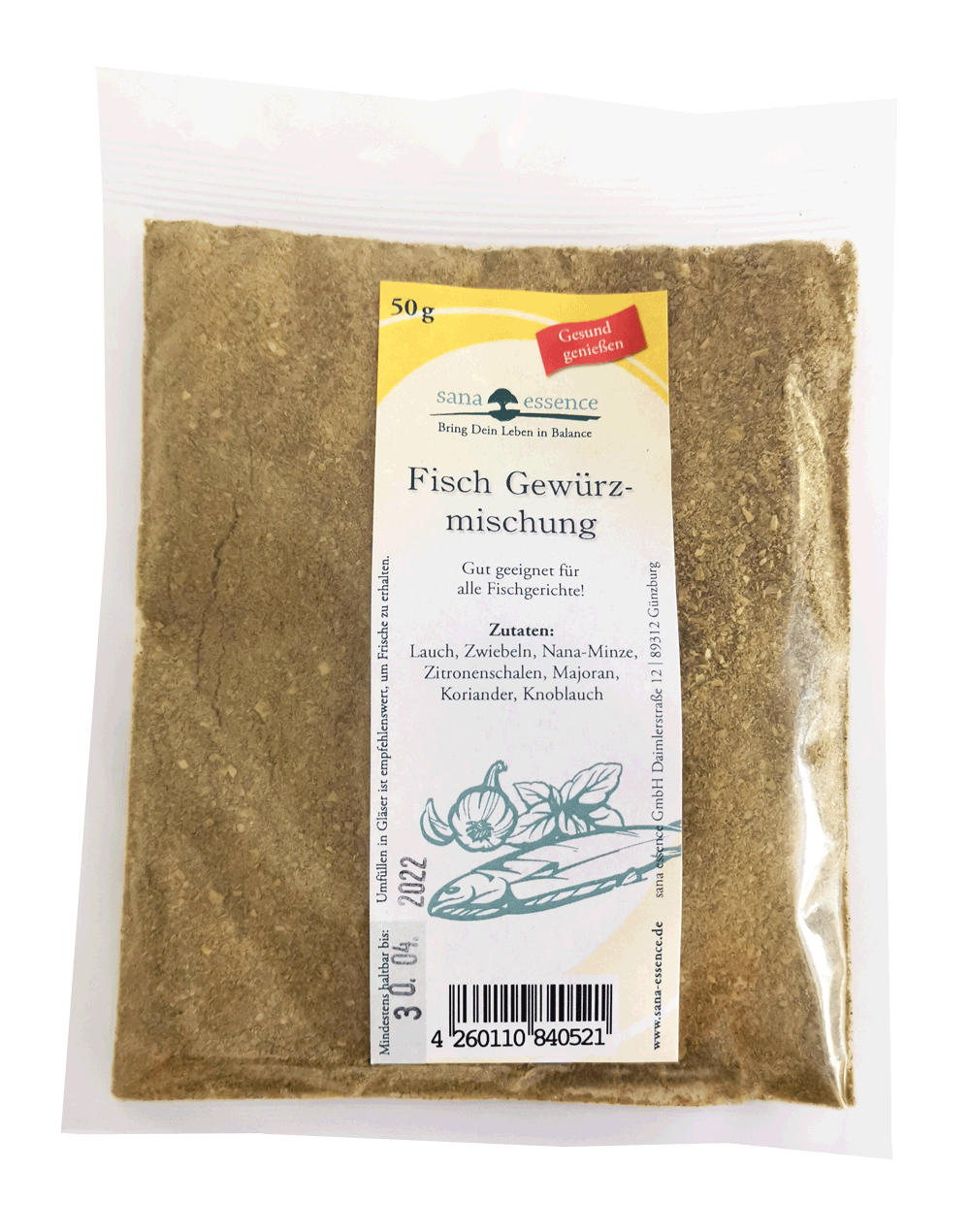Sana Essence Fisch Gewürzmischung Fisch Gewürzmischung