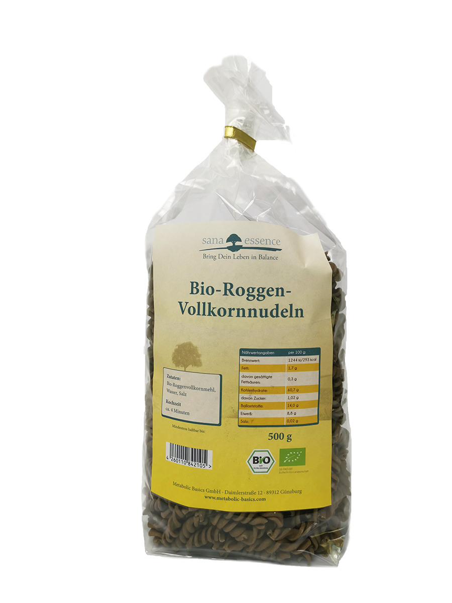 Roggen-Vollkornnudeln - Bio - von Sana Essence Bio Roggen-Vollkorn-Nudeln