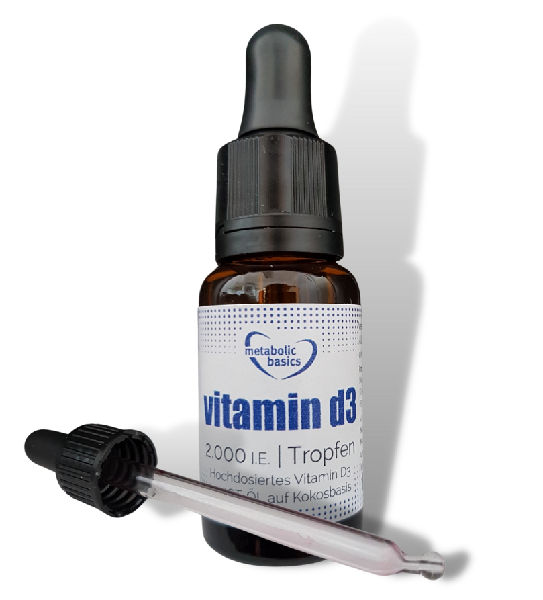 Vitamin D3 Tropfen (flüssig) - 2.000 I.E. Vitamin D3 mit Pipette