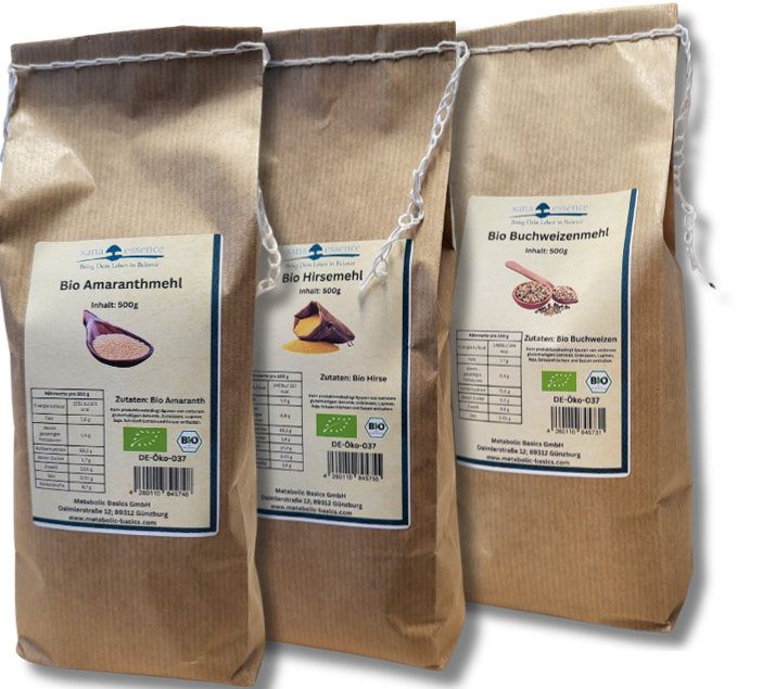 3er Bio Pack Mehlmix - Buchweizen Hirse & Amaranth 3-mehl