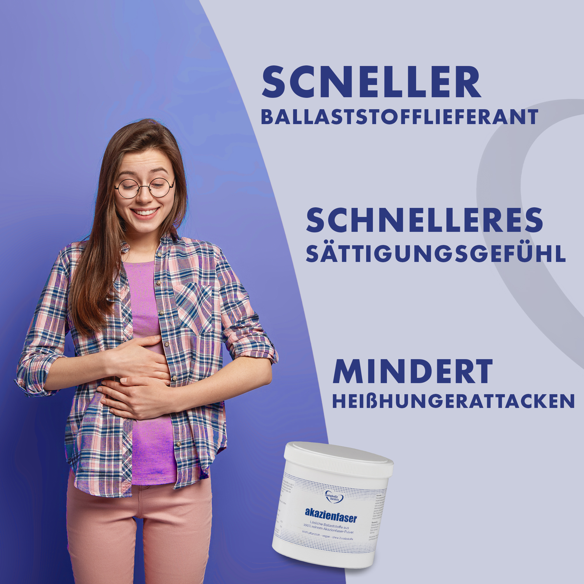 Akazienfaser-Pulver 6. Sättigungsgefühl