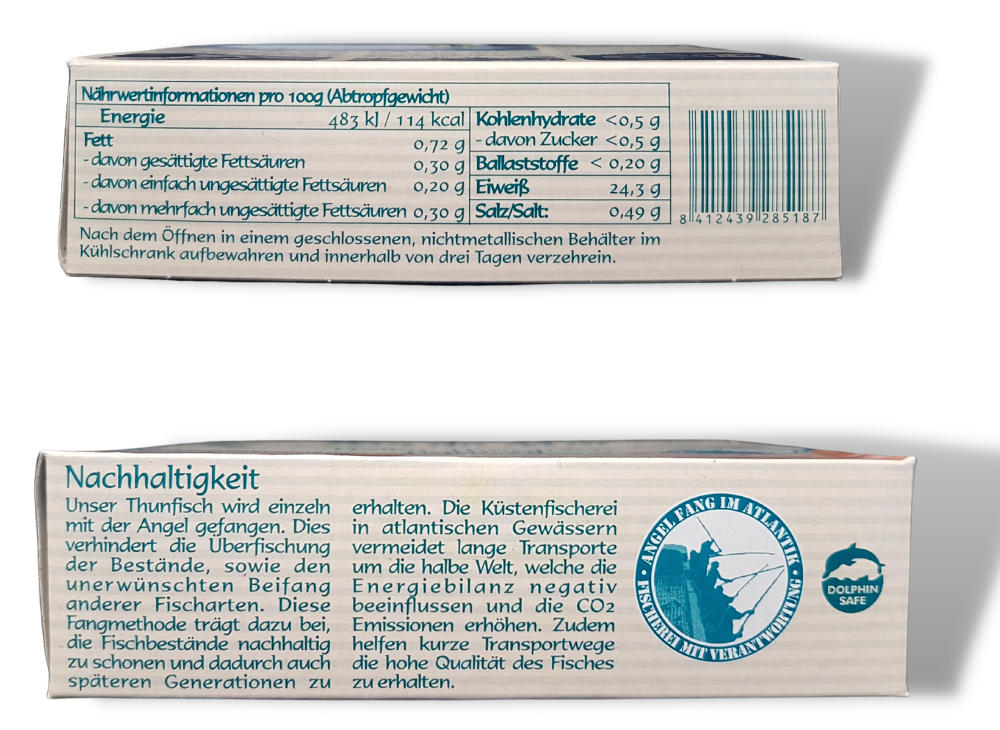 Pan do Mar Heller Thunfisch naturell heller Tunfisch Zutaten