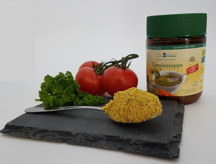 Gemüsesuppe mit Deko