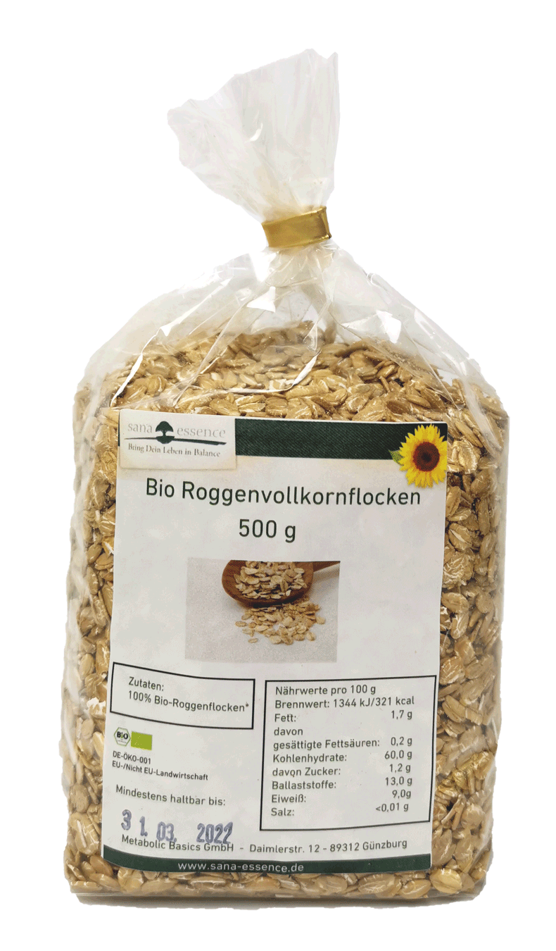 Bio Roggen-Vollkornflocken Bio Roggenvollkorn Flocken