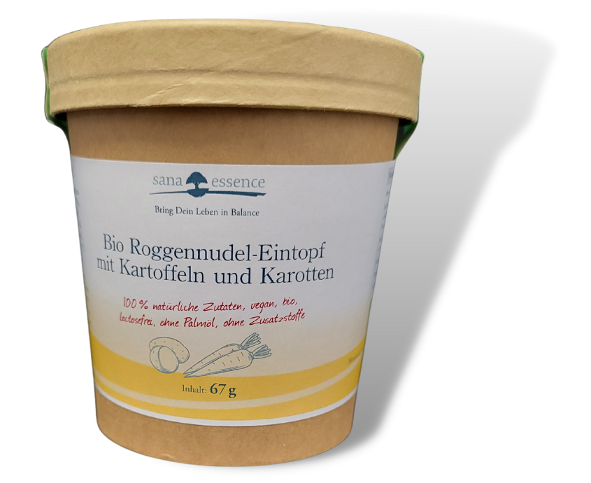 Bio Roggennudel-Eintopf mit Kartoffel und Karotten Kartoffeln Karotten