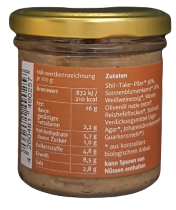 Vegannett Shii-Take Shii-Take Rückansicht