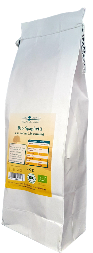 Sana Essence Bio Spaghetti aus rotem Linsenmehl Linsenspaghetti
