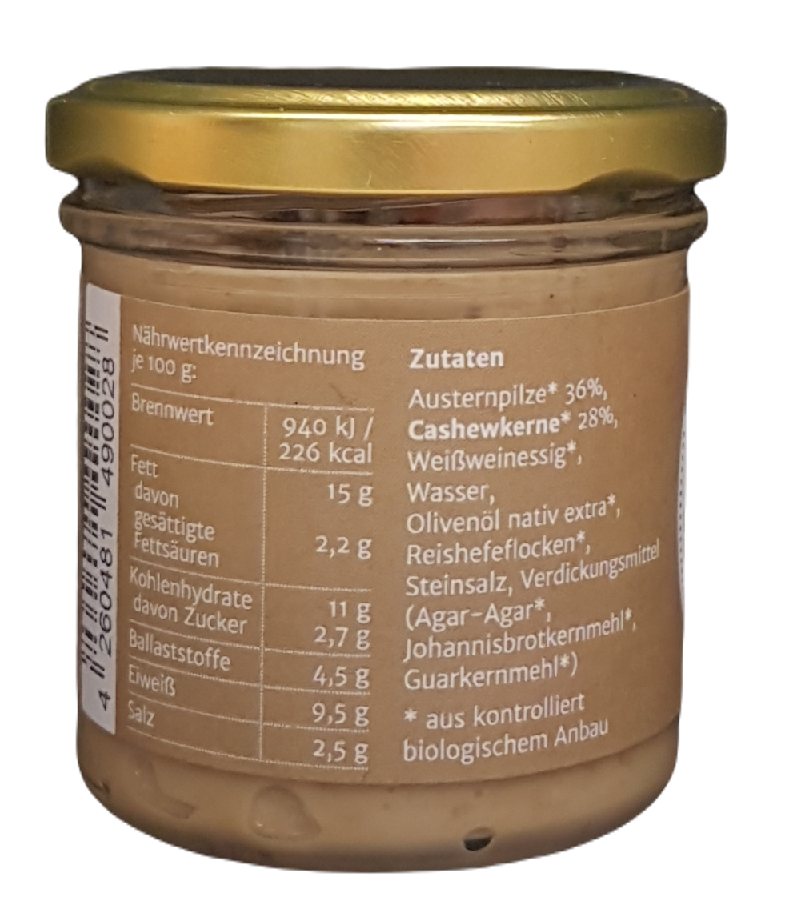 Vegannett Austernpilz Vegannett Austerpilz rückseite